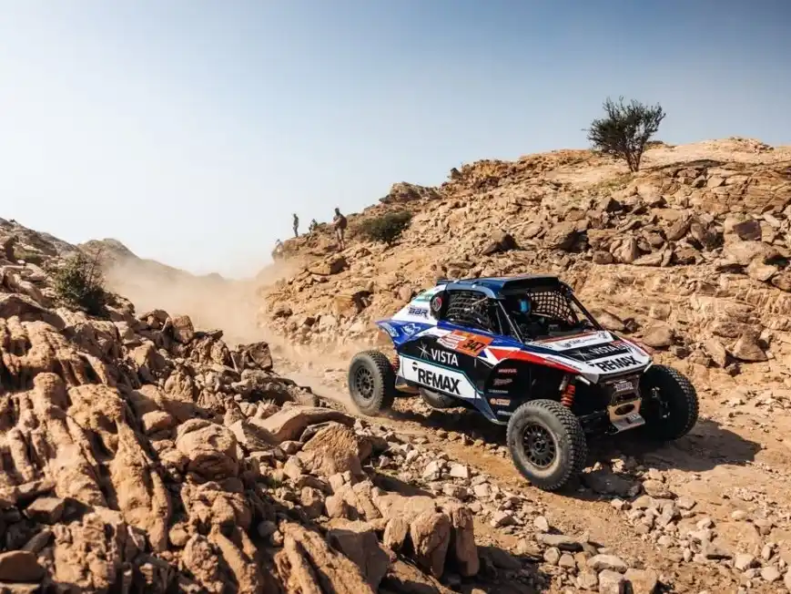 El UTV de Kevin Benavides, que logró su primera victoria parcial desde su incursión en esta categoría.