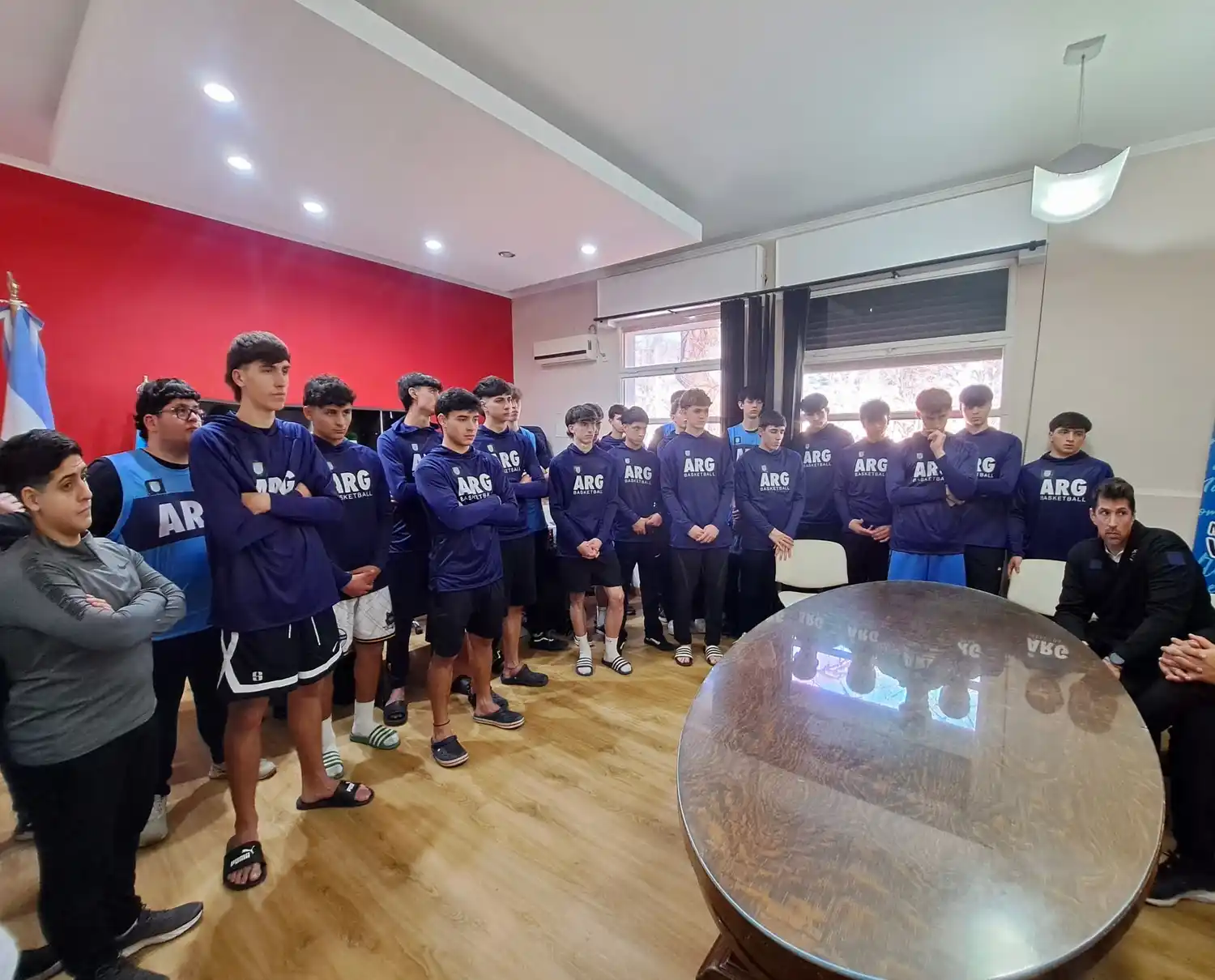 Los preseleccionados fueron recibidos por el intendente de Villa Cañás.