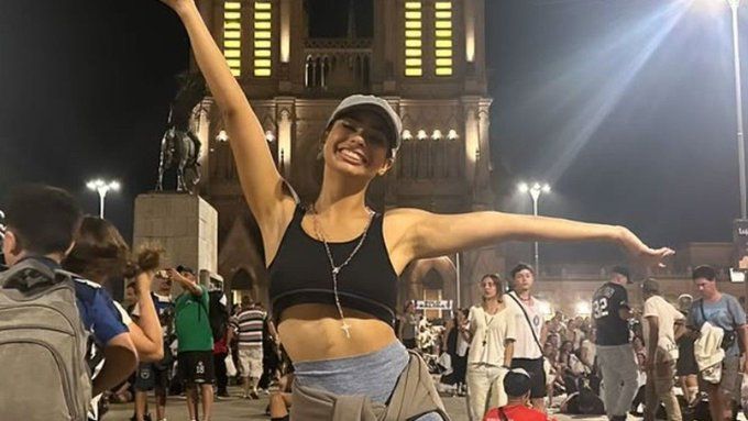 La emoción de Daniela Celis al llegar a Luján y pedir por Thiago Medina