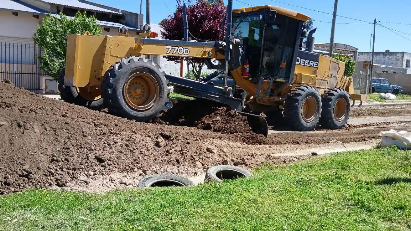 Trabajos en calles de Lobería
