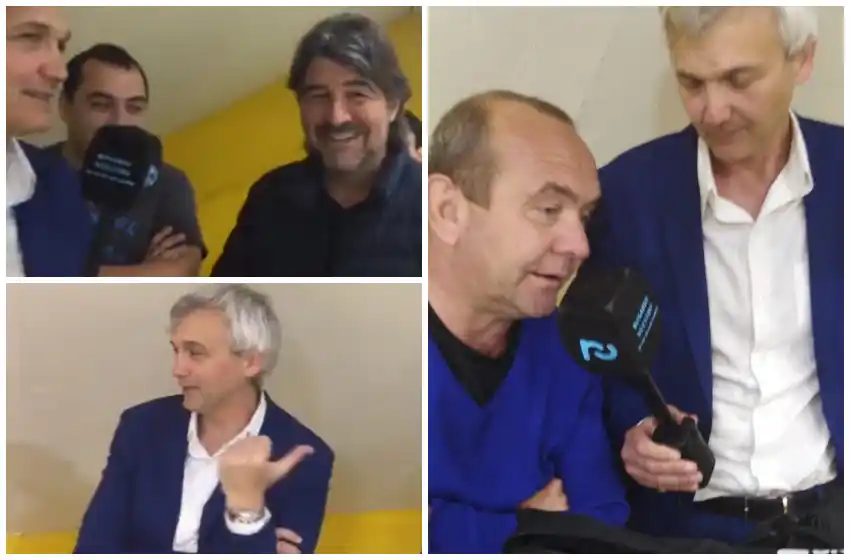 Cargadas, chistes y Carloni en rol de periodista: el divertido momento que se vivió en Arroyo Seco