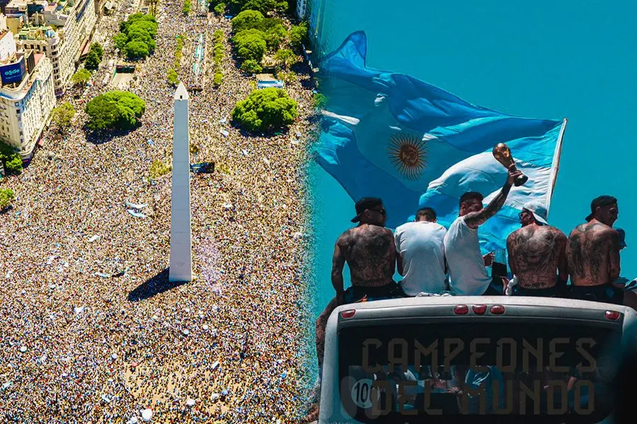 Campeones del mundo: más de cinco millones de personas coparon las calles de Buenos Aires y la Selección tuvo que festejar en helicóptero