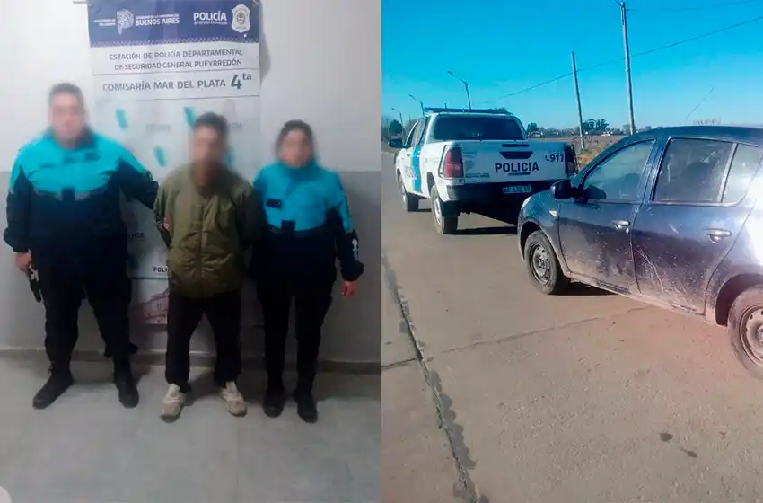 Robaron un auto, huyeron de un control, y los detienen tras una larga persecucion