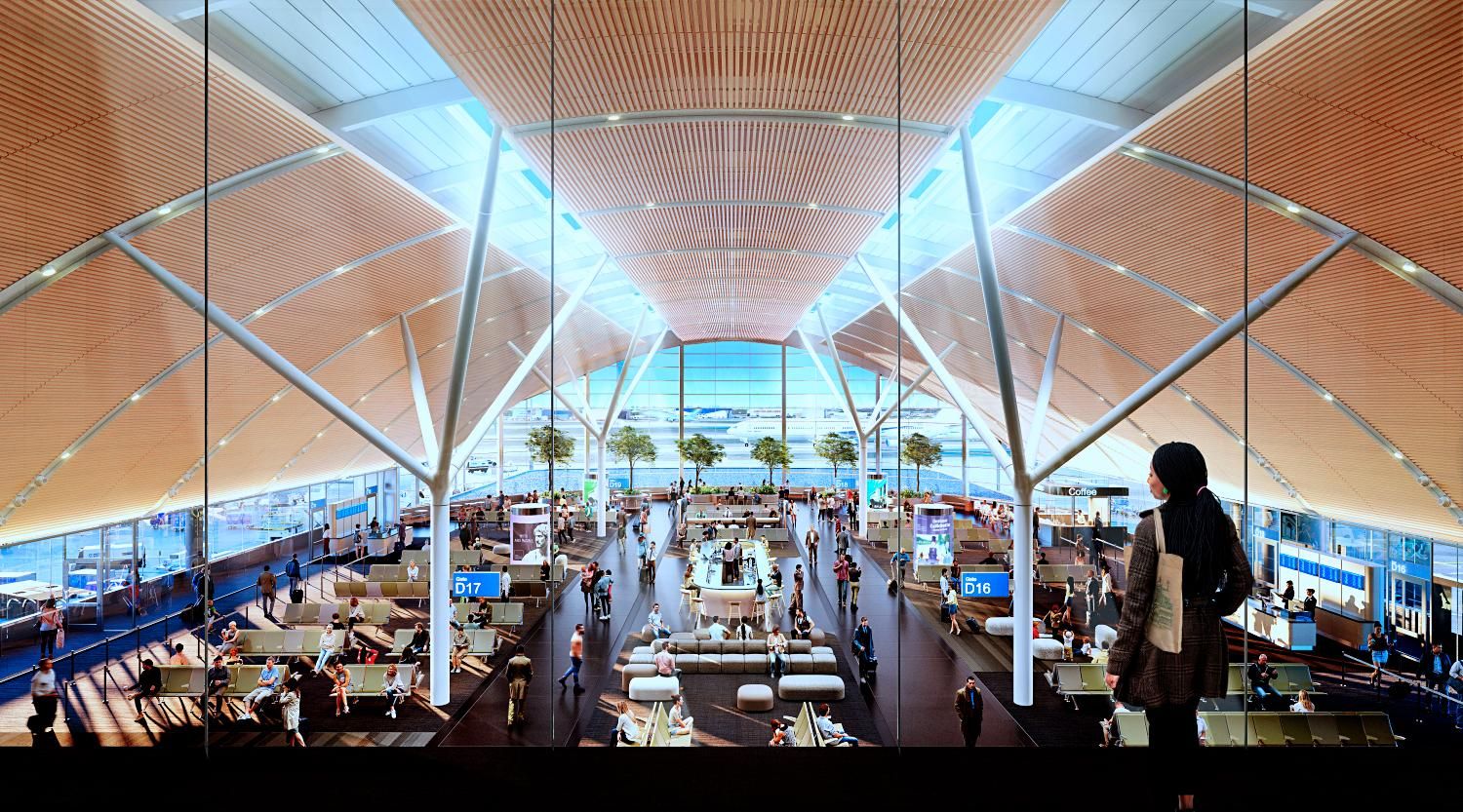 Renders del nuevo Concourse D de Chicago-O'Hare