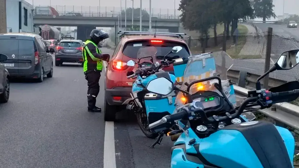 Un operativo de control vehicular.