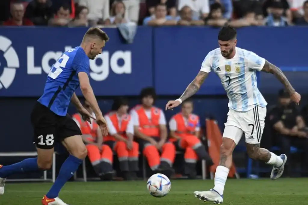Rodrigo De Paul hizo historia en la Selección Argentina tras la goleada ante Estonia