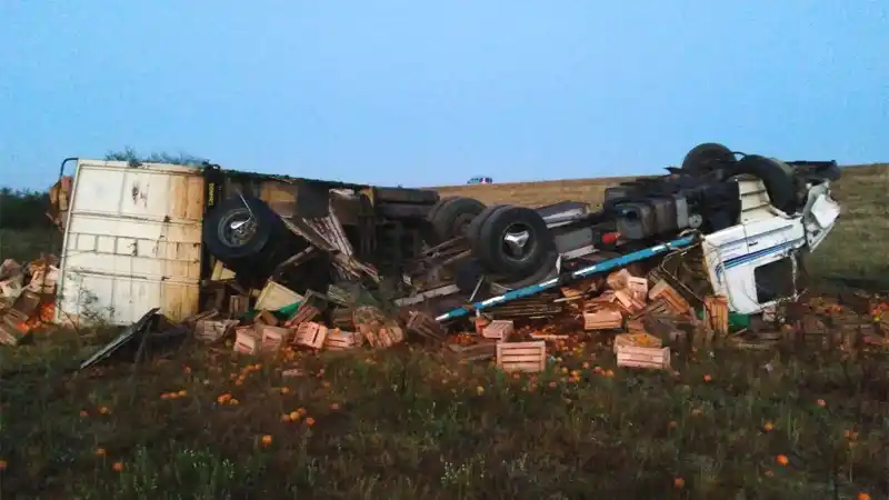 En el enlace Victoria – Rosario chocaron un auto y un camión que transportaba cítricos