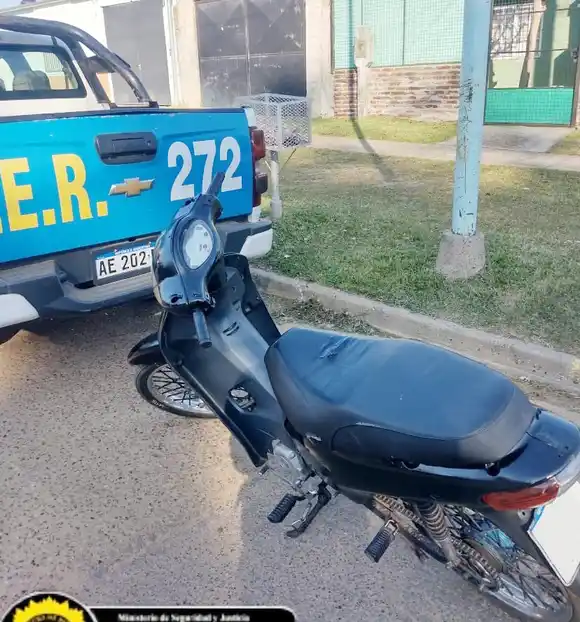 Secuestraron motocicleta denunciada por hurto