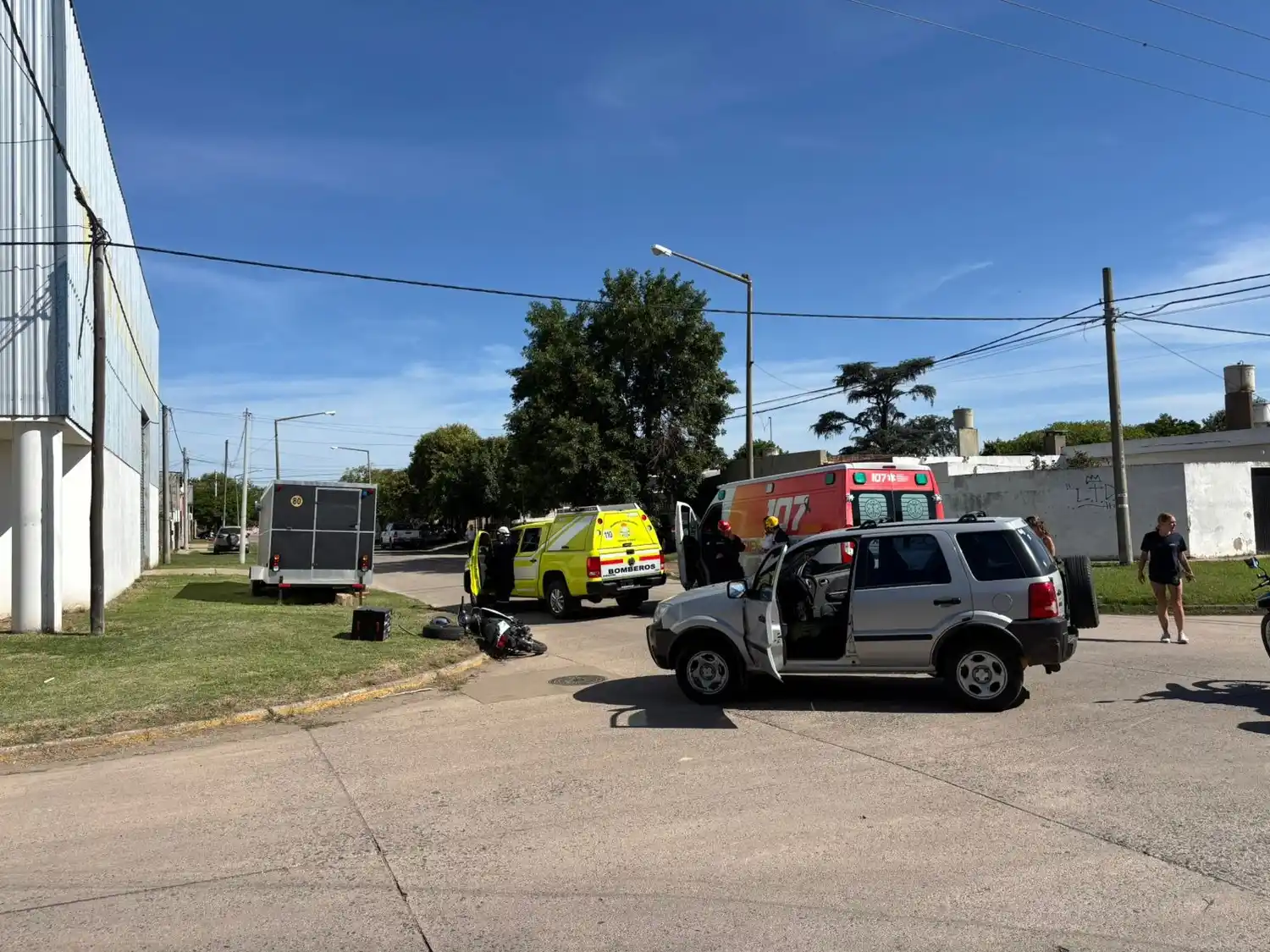 Accidente "con suerte" en Iturraspe y Paz. Foto: BVVT