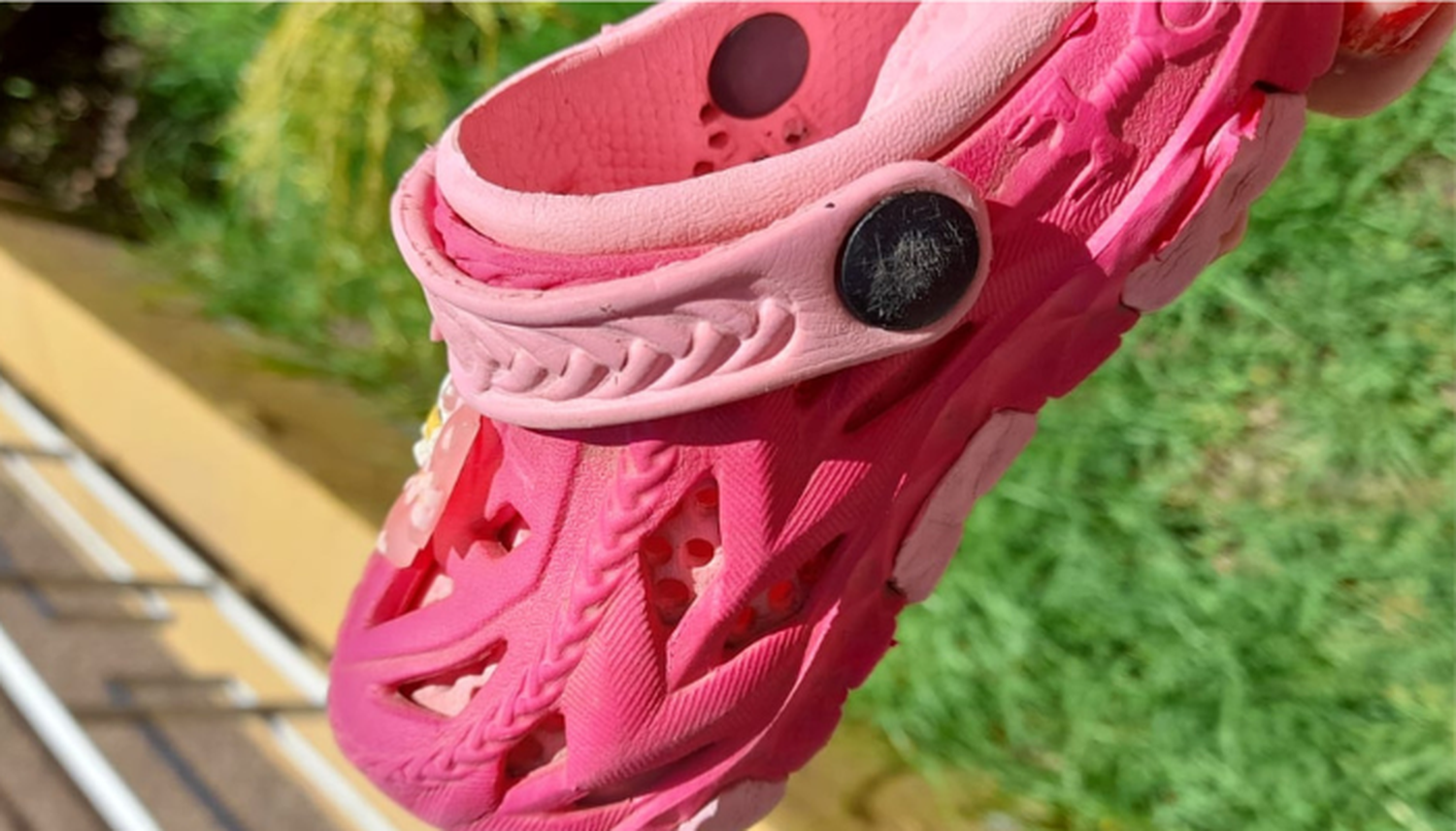 Encontraron croc rosa