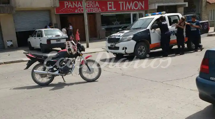 Motociclista herida tras accidente