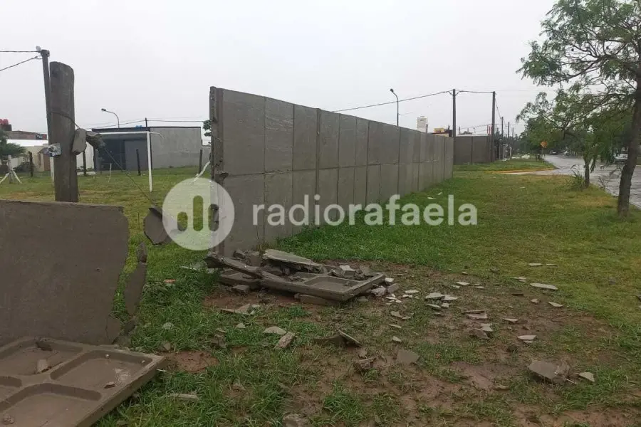 Consecuencias del temporal que azotó Rafaela y la región: así quedó el predio auxiliar de Quilmes
