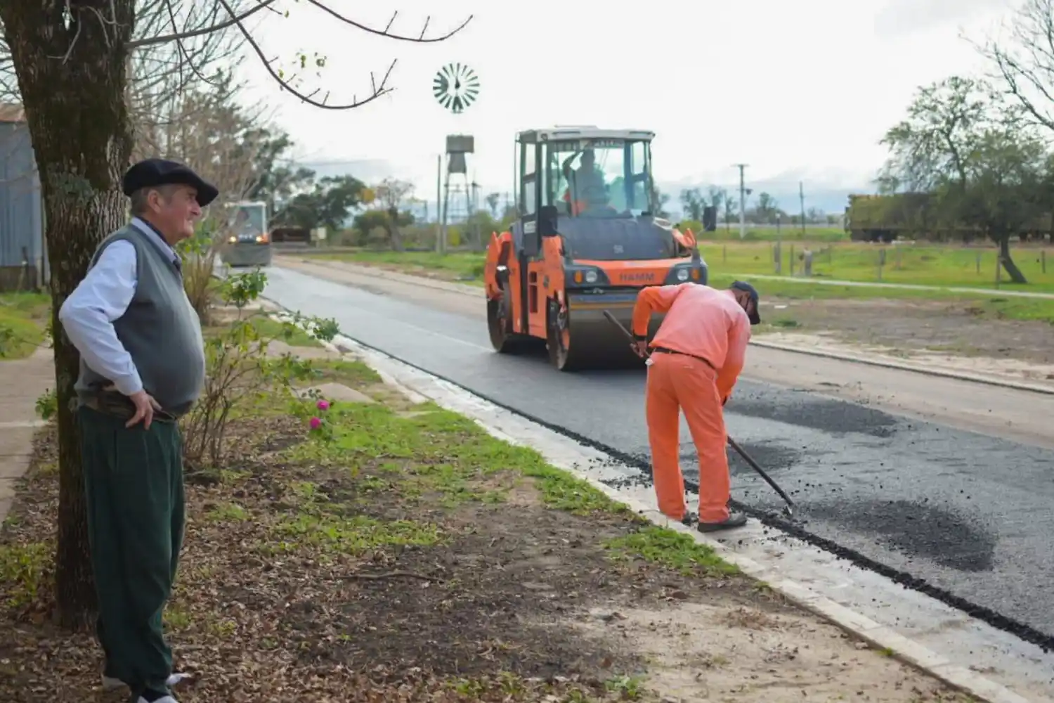 Comenzó la pavimentación de la planta urbana de Irazusta