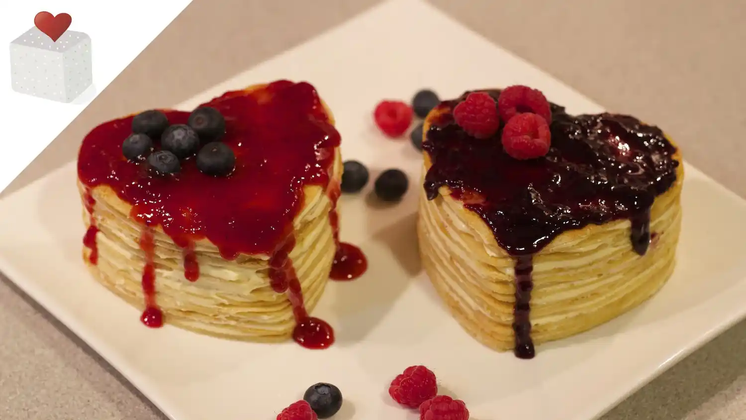 Waffles con mermelada de frutos del  bosque