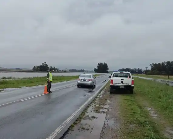 Desbordó el arroyo El Crespo, en un tramo de la Ruta 226 que une Balcarce con Tandil