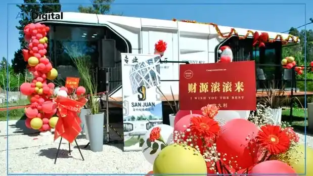 El mercado chino de casas contenedor está en auge, se exportan a Europa, América y otras partes del mundo. (Foto NA/Cámara de Guangdong en Argentina