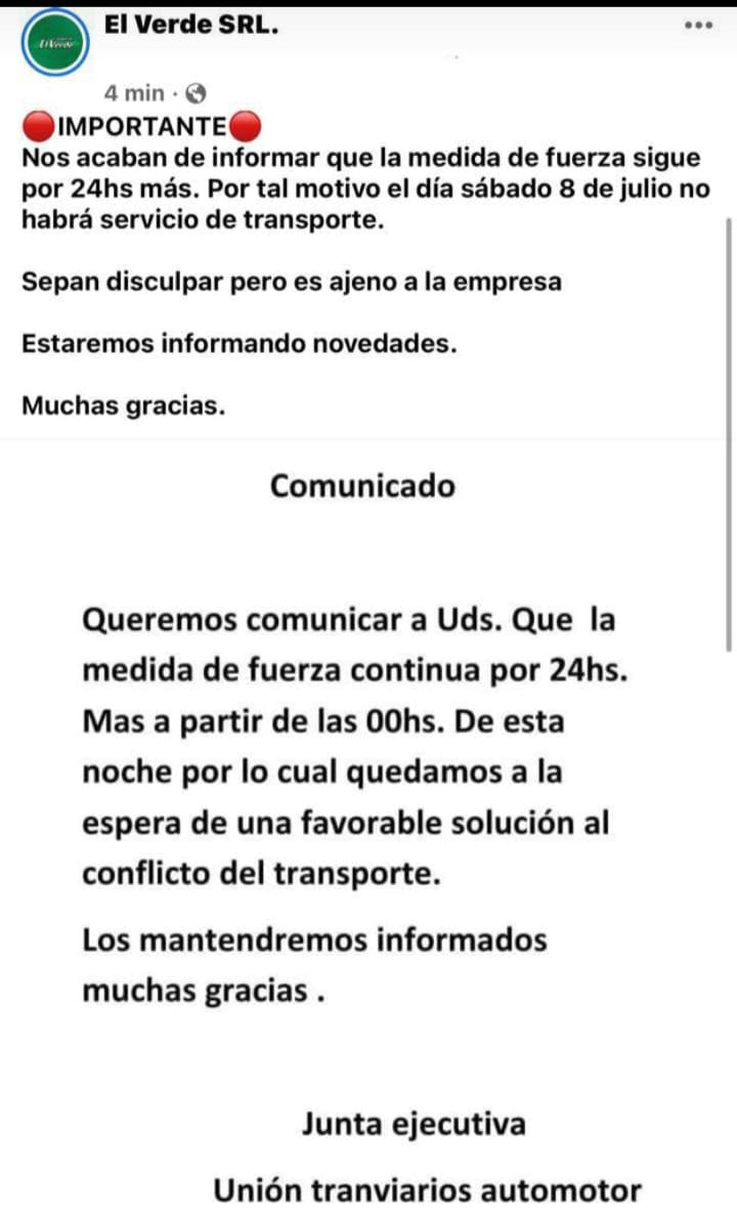 comunicado
