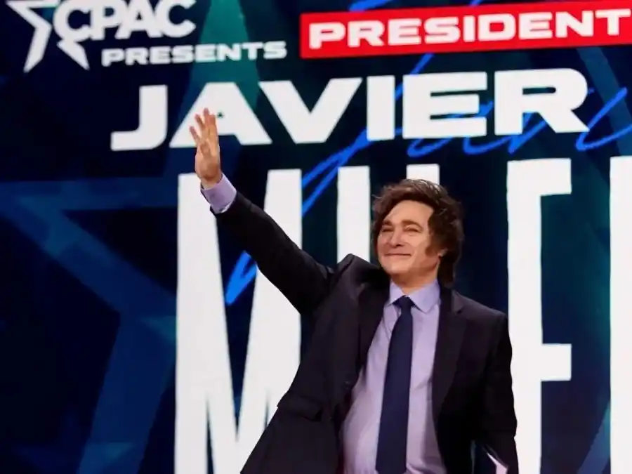 Milei en la cumbre de la CPAC, en Estados Unidos.