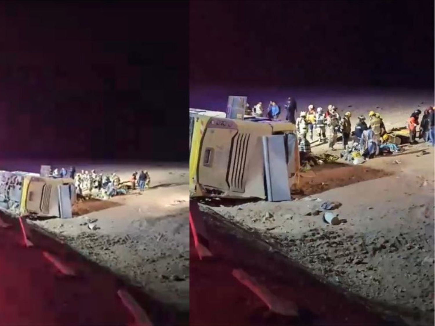 Un colectivo argentino sufrió un vuelco en Chile: hay 4 muertos