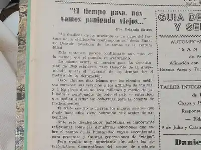 “El tiempo pasa, nos vamos poniendo viejos…”
