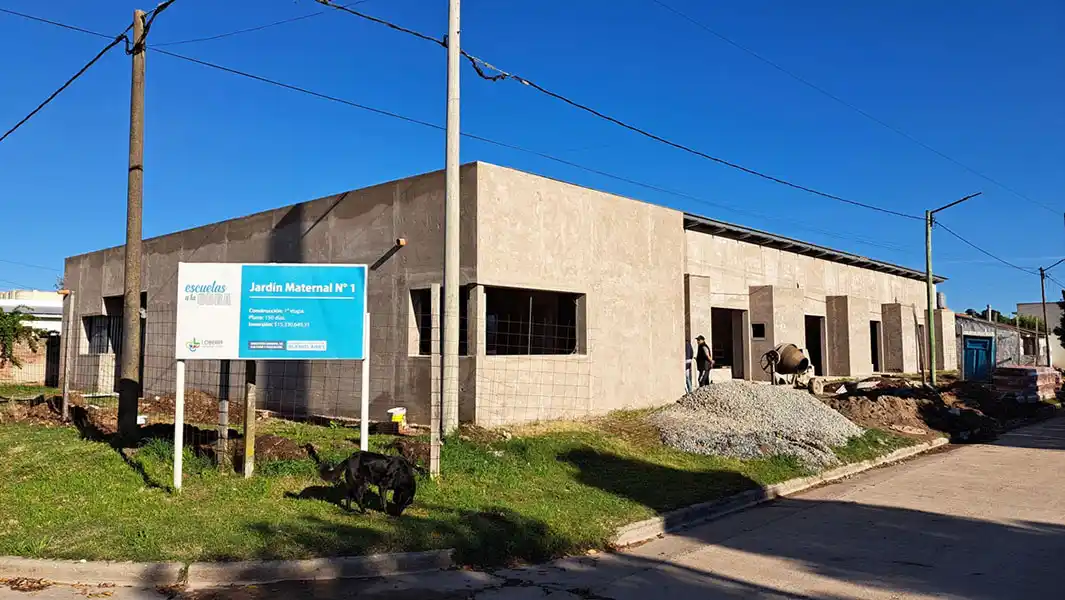 Avanza la obra de construcción del jardín maternal Nº 1 en Lobería