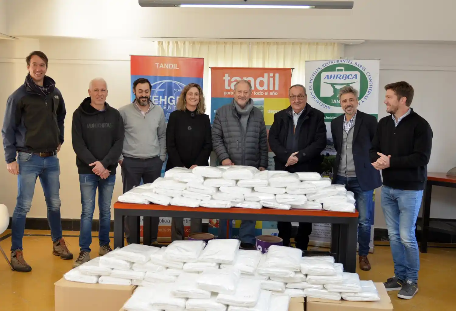 Donaron 200 sábanas al Hospital.