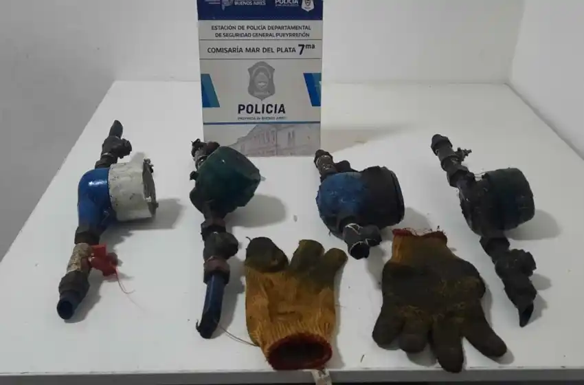 Se le "pinchó" el plan: detuvieron al ladrón de medidores de agua