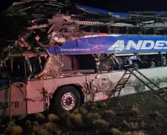Cuatro muertos tras un choque entre un camión y un micro en Santa Cruz