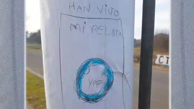 Perdió su pelota y pegó carteles en el barrio para hallarla