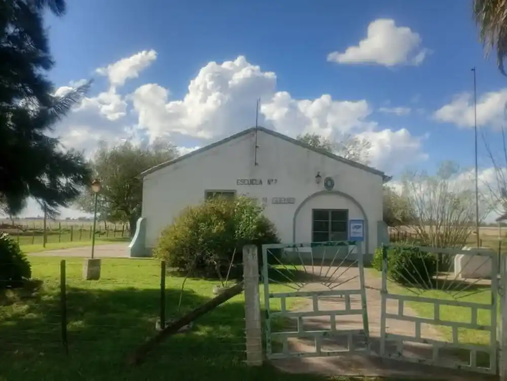 Una escuela rural en Ranchos, provincia de Buenos Aires.
