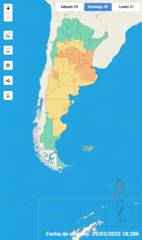 Servicio Meteorológico Nacional.