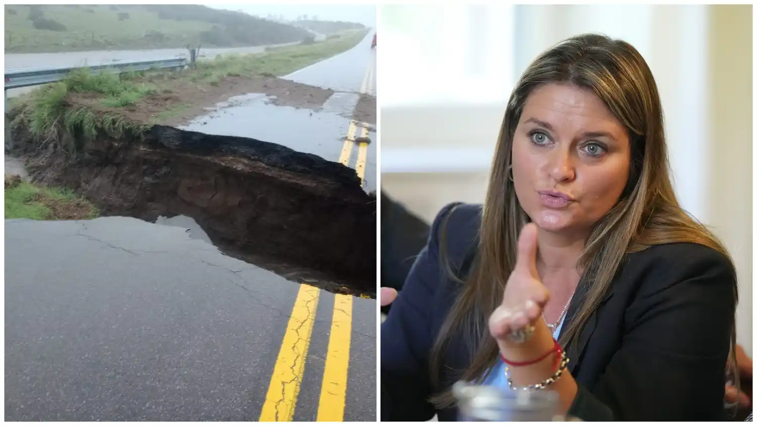 Nerina Neumann Losada denunció la falta de avances en la reconstrucción de la Ruta 35.