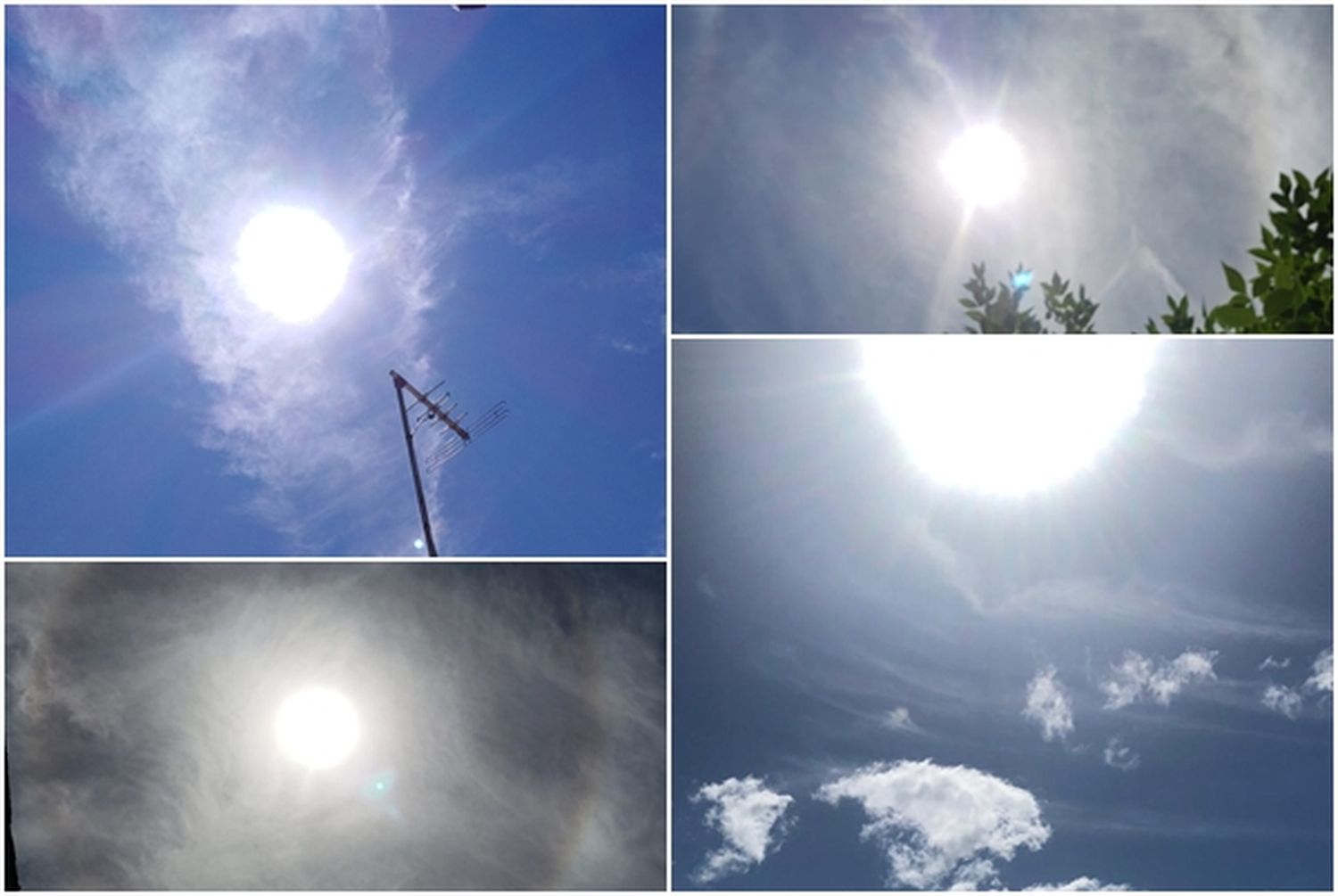 Por qué se forma el extraño halo alrededor del sol que se vio en ciudades de la Provincia y el país