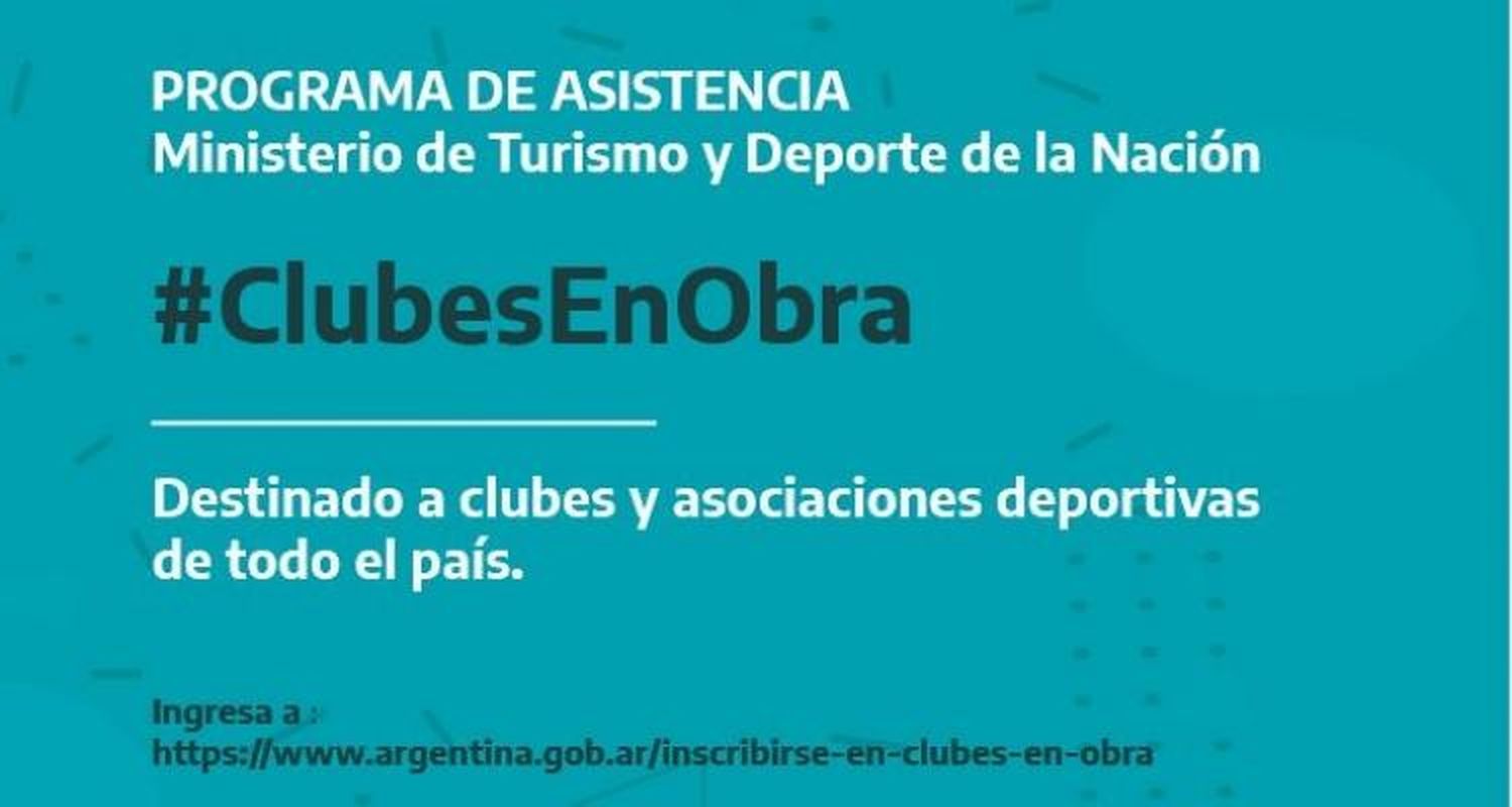 Todos los clubes sampedrinos pueden acceder al nuevo pograma de obras lanzado por el gobierno nacional