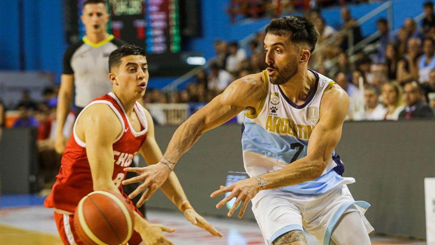 Facundo Campazzo, de gran presente en Real Madrid, fue la figura argentina en la victoria ante Chile en Mar del Plata