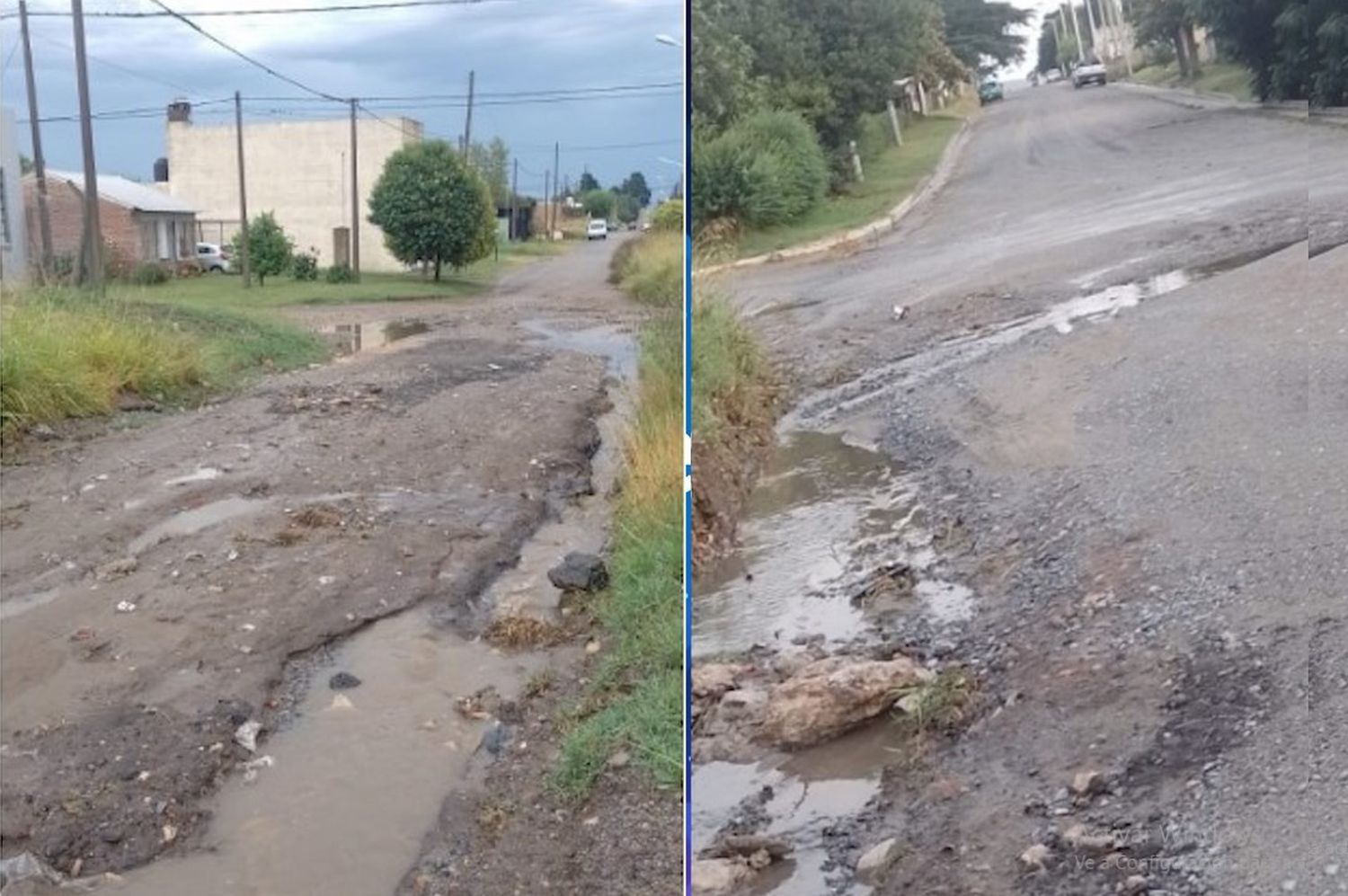 Están reclamando hace dos años por el estado de las calles.