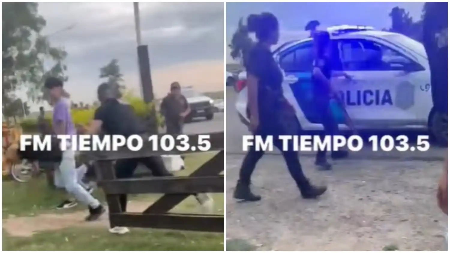 Navidad violenta en Baradero: un festejo en pleno ingreso a la ciudad terminó con incidentes e intervino la policía