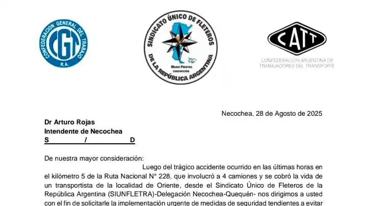 Fleteros reclaman medidas urgentes tras el fatal accidente en la Ruta 228