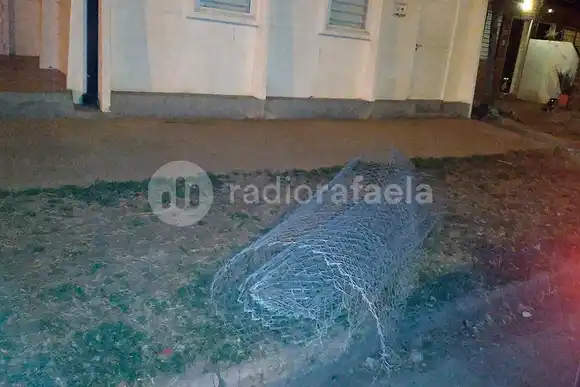 Intentaron robar varios metros de tejido de la UTN, pero no llegaron muy lejos