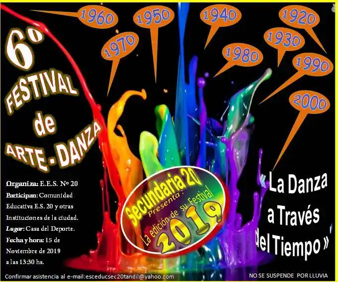 La Secundaria N°20 realizará la sexta edición del Festival de Arte-Danza