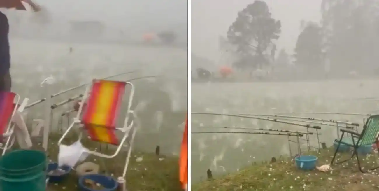 Temporal severo azotó con granizo. lluvias intensas, vientos y daños generalizados.