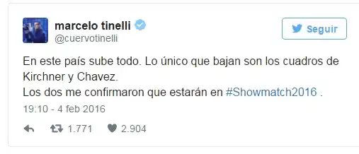 Tinelli lanzó sus primeras críticas a la gestión de Macri