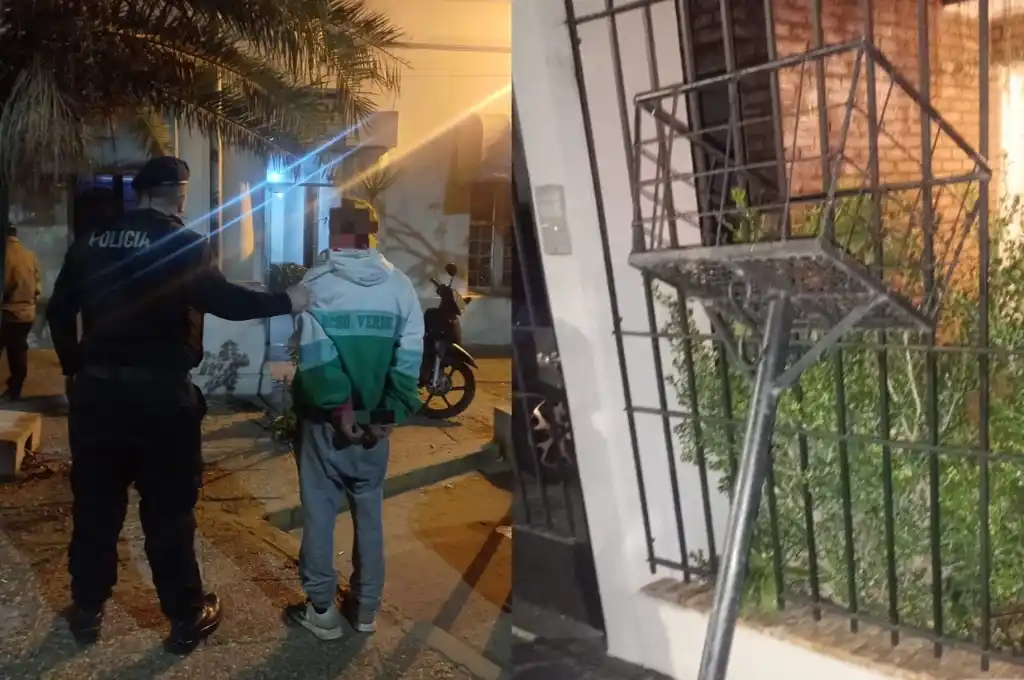 El malviviente fue sorprendido transportando uno de los canastos de residuos.