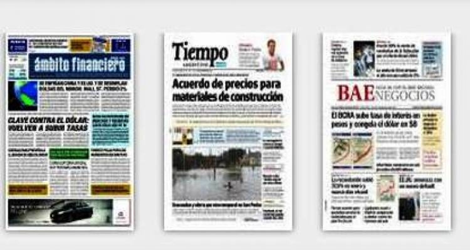 El temporal sampedrino, tapa de los diarios nacionales