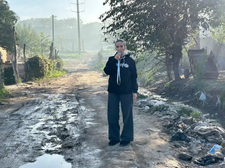 Natalia Oreiro  visitó el Volcadero como embajadora de Unicef