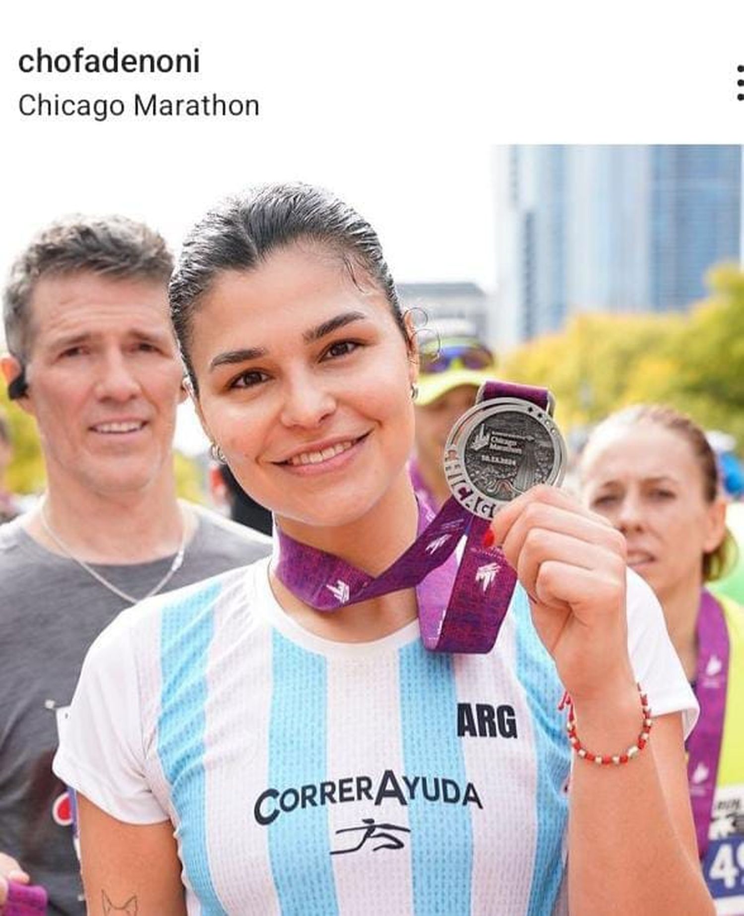 Sofía Denoni participó del Maratón de Chicago