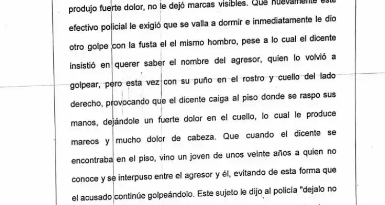 Joven de 16 años denunció haber sido agredido por un policía