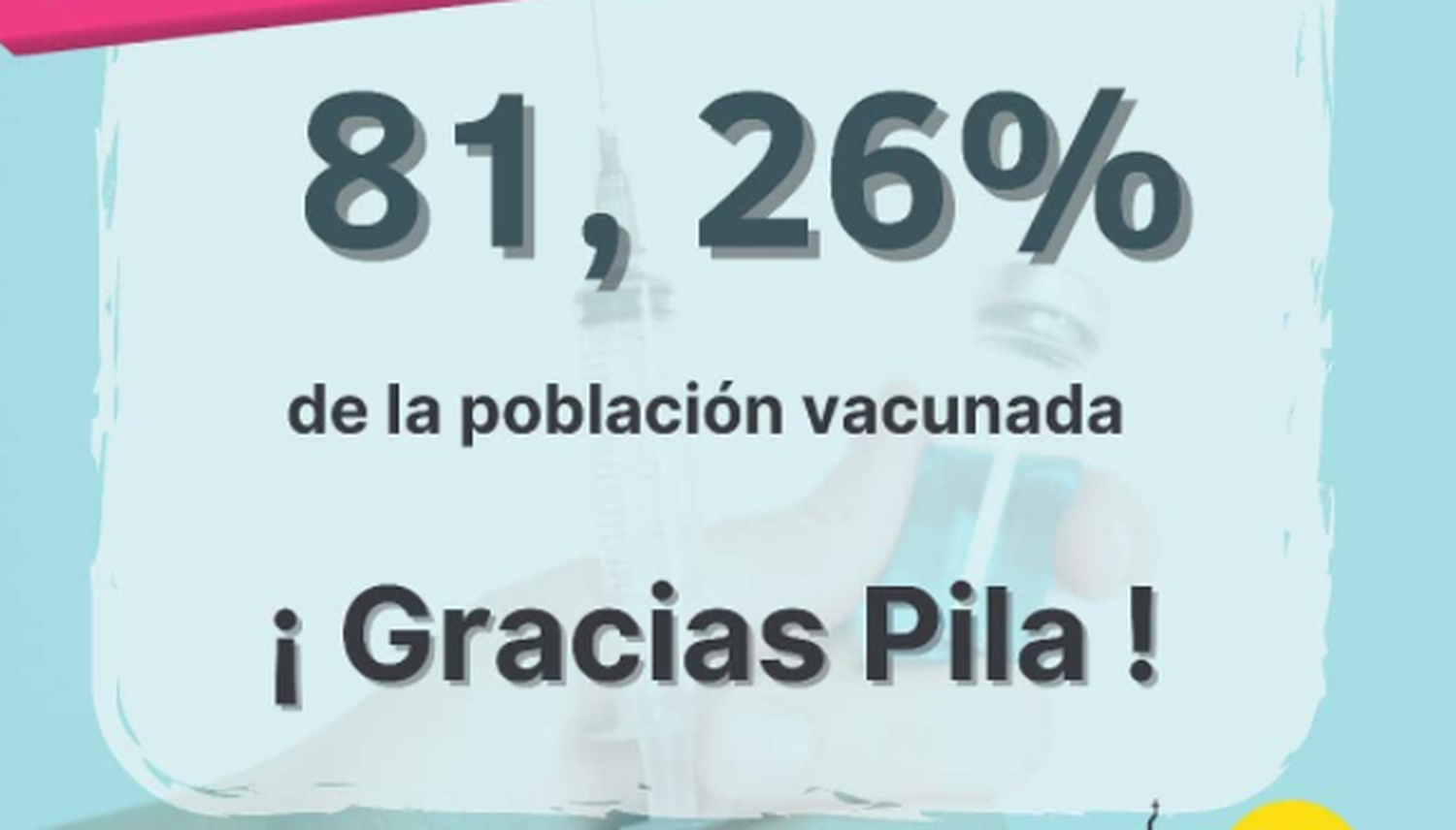 Vacunación Covid: Pila superó el 80% de vacunados entre inscriptos