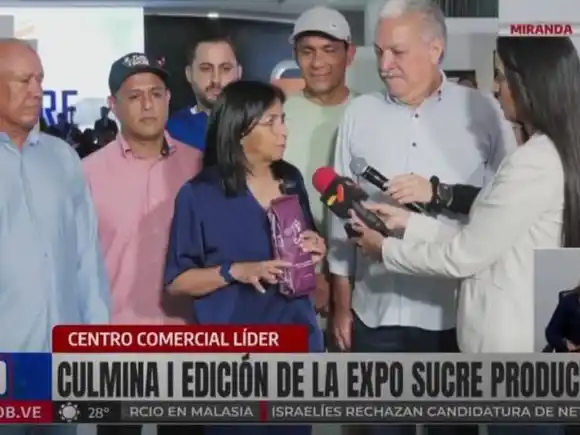 Delcy asegura que "los venezolanos siguen trabajando" pese a las amenazas
