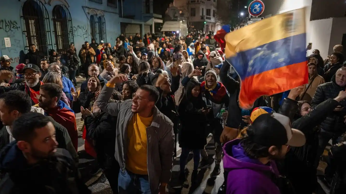 En la Argentina los venezolanos se manifestaron contra el régimen.